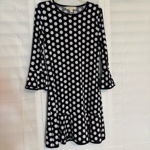 Michael Kors Black and White Polka Dot Dress